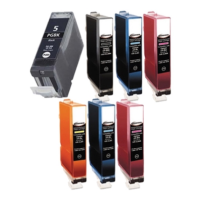 Canon CLI-8 / PGI-5 Compatible Ink Cartridge 7-Pack Value Bundle