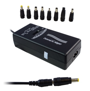 Universal AC Adapter - 120 Watts With 8 Round Style Tips - Fits 90% Of Laptops (15 to 24 Volts, 120 watts)