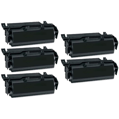 Compatible Black Toner Cartridge 5-Pack for Lexmark X651H11A