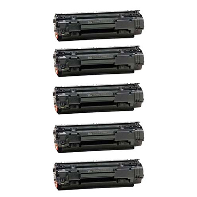 HP CB436A (HP 36A) Compatible Jumbo Toner Cartridge 5-Pack