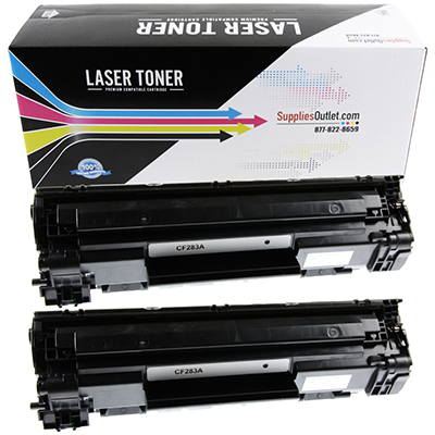 HP CF283A (HP 83A) Compatible Toner Cartridge 2-Pack