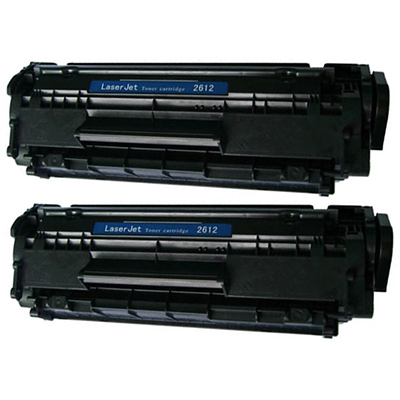 HP Q2612A (HP 12A) Compatible Toner Cartridge 2-Pack