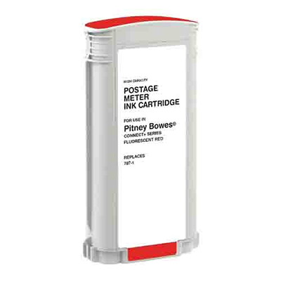 Pitney Bowes 787-1 Remanufactured Red Ink Cartridge