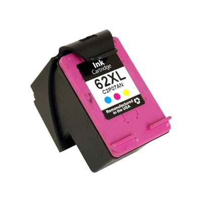 HP C2P07AN (HP 62XL) Remanufactured High Yield Tri-Color Ink Cartridge