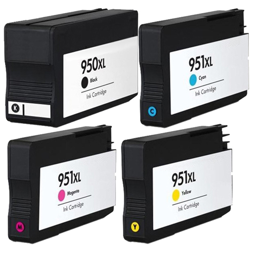 HP 950XL & 951XL Remanufactured Ink Cartridge 4-Pack Color Set C2P01FN