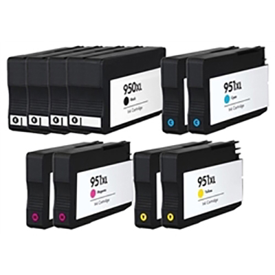 HP 950XL & 951XL Remanufactured Ink Cartridge 10-Pack Value Bundle