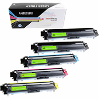 Brother TN221 / TN225 Compatible Toner Cartridge 5-Pack Set (2 Bk, 1 each C/M/Y)