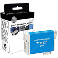 Epson T124220 Remanufactured Pigment Cyan Ink Cartridge