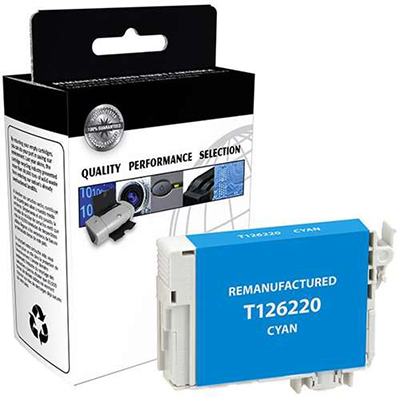 Epson T126220 Remanufactured Ultra High Yield Cyan Ink Cartridge