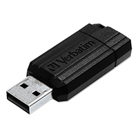 Verbatim USB Flash Drive, 8GB, Black