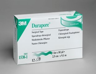 3M Durapore Surgical Tape, 1"x10 Yds (12/box)