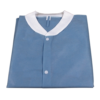 Lab Coat w/o Pockets with SMS; Dark Blue (30 per box)