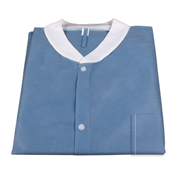 Lab Coat WITH Pockets with SMS; Dark Blue (30 per box)