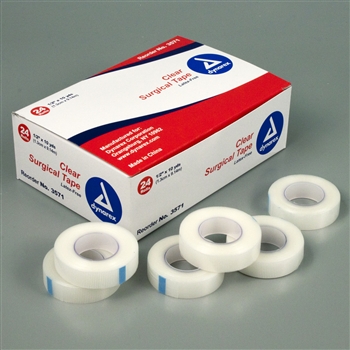 Surgical Tape Transparent, 1/2"x10 Yds (24 per box)