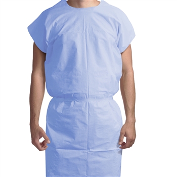 Exam Gowns 3 ply Universal Fit - Blue (50 / case)