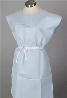 Exam Gowns;TIDI; Disposable TPT; Blue, 30" x 42" (50/case)