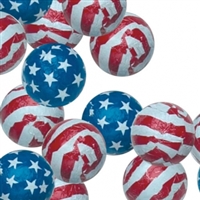 Foiled Milk Chocolate Stars-N-Stripes Balls - 1 LB Bag