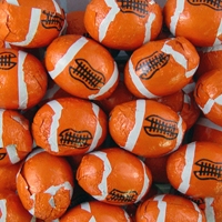 Foiled Milk Chocolate Footballs - 5 lb Bag