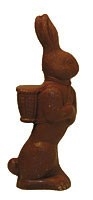 Solid Milk Chocolate Bunny with Basket