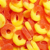 Gummi Peach Rings - 5 LB Bag