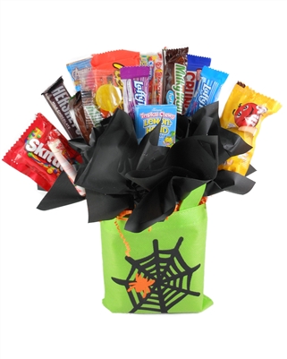 Seasonal-Spider Bag Holiday Candy Bouquet