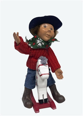 Byers' Choice Caroler - Toddler with Rocking Horse