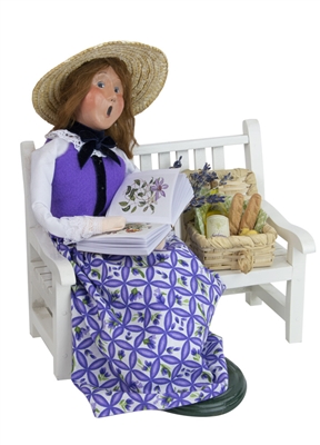 Byers' Choice Caroler - Lavender Woman on Bench