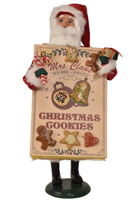 Byers' Choice Caroler - Santa with Cookies Sandwich Board
