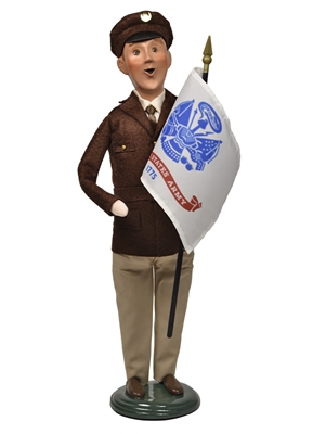 Byers' Choice Caroler -Army Man with Flag