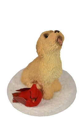 Byers' Choice Caroler -  Doodle Dog w/Cardinal