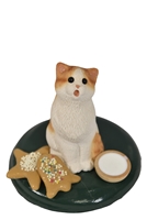 Byers' Choice Caroler -  Tabby Cat w/ Milk and Cookies