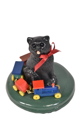 Byers' Choice Caroler -  Cat w/Train Set