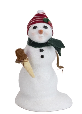 Byers' Choice Caroler -  Snowman with Ice Cream
