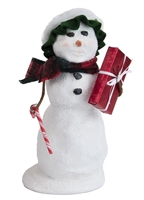 Byers' Choice Caroler -  Snowman with Candy Cane