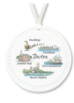 Barlow Designs - Boston Collage Ornament
