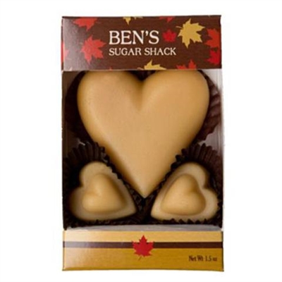 Ben's Sugar Shack - 1.5 oz  Trio Hearts Maple Candy