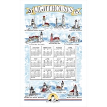 2025 - Kay Dee Calendar Towel Linen Like - Lighthouses