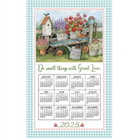 2025 - Kay Dee Calendar Towel Linen Like - Blue Wagon