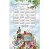 2025 - Kay Dee Calendar Towel Linen Like - Floral Mailbox