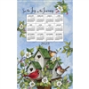 2025 - Kay Dee Calendar Towel Linen Like - Birdhouses