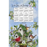 2025 - Kay Dee Calendar Towel Linen Like - Birdhouses