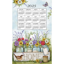 2025 - Kay Dee Calendar Towel Linen Like - Home Foral