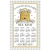 2025 - Kay Dee Calendar Towel Linen Like - Bee Kind