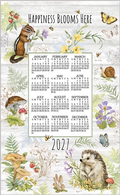 2026 - Kay Dee Calendar Towel Linen Like - Spring Critter
