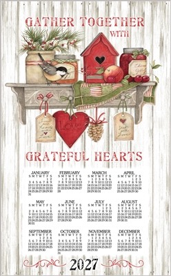 2026 - Kay Dee Calendar Towel Linen Like - Kitchen Sentiments