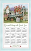 2026 - Kay Dee Calendar Towel Linen Like - Blue Wagon