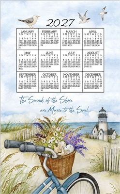 2026 - Kay Dee Calendar Towel Linen Like - Seashore