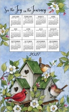 2026 - Kay Dee Calendar Towel Linen Like - Birdhouses