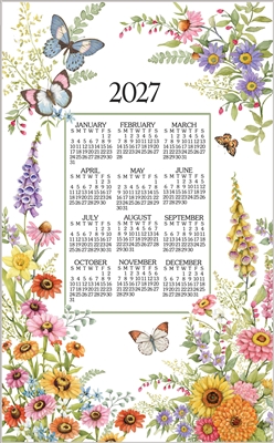 2026 - Kay Dee Calendar Towel Linen Like - Garden Walk