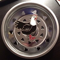 Linda Lou Black Rooster Kitchen Strainer